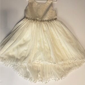American Princess Cream Dress with Gold Accents
